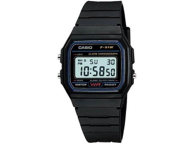 Годинник Casio F-91W чоловічий чорний