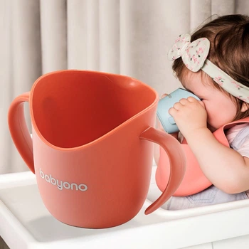 Тренувальна чашка з ручками 120мл. (Помаранчевий) BabyOno