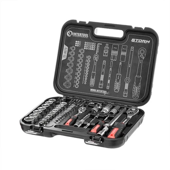 Набор инструментов 73 од. 1/2", 1/4" Intertool STORM Cr-V