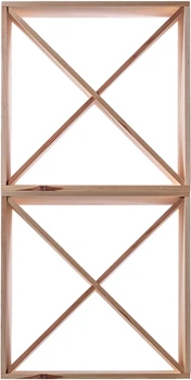 Regał na wino Kadax Loreo X K11379 drewniany 104 x 52 cm 2 szt Jasny brąz (5906638310748)