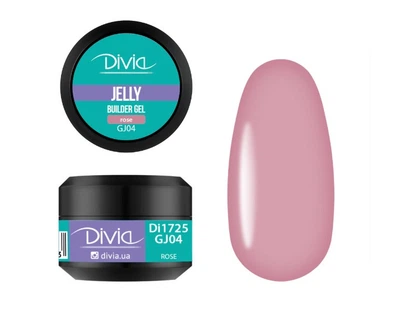 Гель для нарощування Divia Di1725 Jelly Builder Gel [GJ04 - Rose] (5 г) (4820253394093)