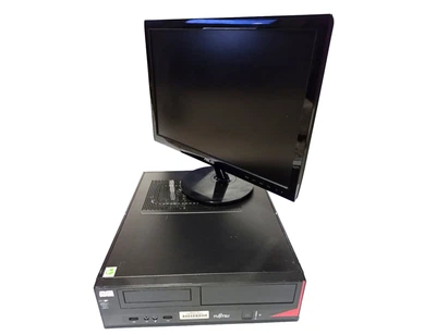 Комплект ПК: Fujitsu Esprimo E420 E85+ SFF / Intel Core i3-4160 (2 (4) ядра по 3.6 GHz) / 8 GB DDR3 / 500 GB HDD / Intel HD Graphics 4400 + Монитор Asus VS198D / 19" (1440x900) TN / 1x VGA б/у