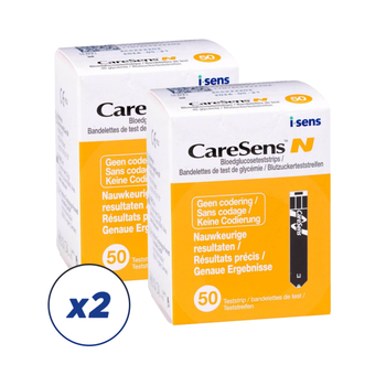 Тест-полоски Каре Сенс Н (CareSens N iSens) №50 - 2 уп. (100 шт.)
