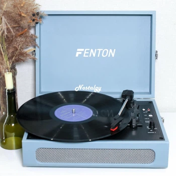 Вініловий програвач Fenton Blue + Bluetooth, грамофон для вінілових дисків БВ - Б/В