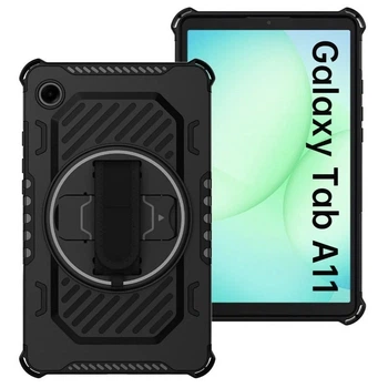 Противоударный чехол Carbon Capsule с подставкой 360° для Samsung Galaxy Tab A11 (LTE/4G SM-X135 / Wi-Fi SM-X130) экран 8.7"