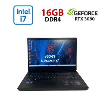 Ігровий ноутбук Б-класу MSI GP66 Leopard 11UH / 15.6" (1920x1080) IPS / Intel Core i7-11800H (8 (16) ядер по 1.9 - 4.6 GHz) / 16 GB DDR4 / 256 GB SSD / nVidia GeForce RTX 3080, 8 GB GDDR6, 256-bit / WebCam б/в