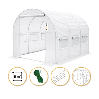 Садова теплиця парник LEOBRO Garden 6м2 White (LB-G101-WHT)