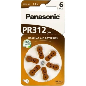 Батарейка Panasonic PR312 (ZA312) блістер