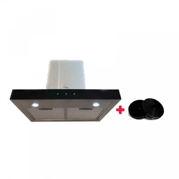 Вытяжка Luxor Mira Bella 60 B Turbo 1450 LED 4 скоростей турбины двойная зона втягивания Intelligence + кассеты защита мотора , нержавеющая сталь