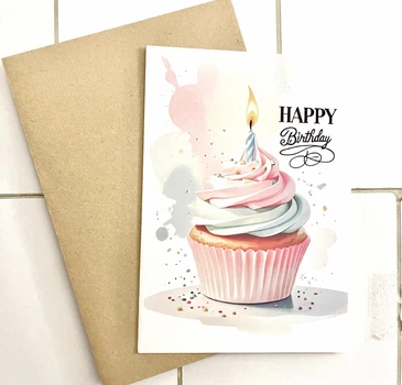 Листівка з конвертом 9 х 13 см Happy birthday (cpc)