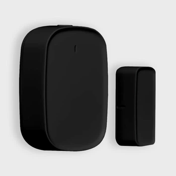 Датчик открывания дверей/окна MOES Zigbee Tuya, магнитный сенсор для умного дома, черный
