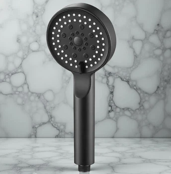 Душевая лейка Shower Set с держателем и шлангом, 4 режима, черная насадка для душа