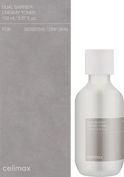 Барьерный кремовый тонер для лица Celimax Dual Barrier Creamy Toner 150 мл