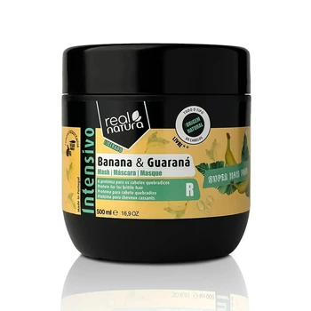 Маска для ламкого та слабкого волосся Real Natura SUPER HAIR FOOD BANANA E GUARANÁ, 500 мл