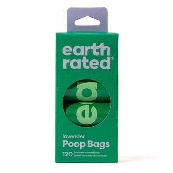 Пакеты для уборки за собакой с ароматом лаванды Earth Rated Poop Bags Lavender 120 шт. (8 рулон.х15 шт.) (870856000024)