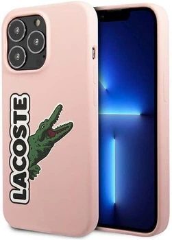Etui Lacoste do iPhone 13 Pro Max Silicone Head Crocodile Pink (LCHC13XSHI)