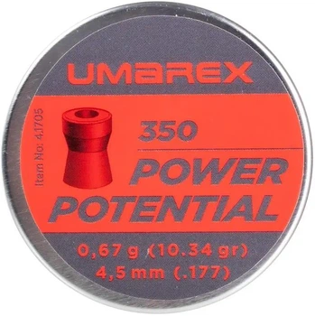 Пули Umarex Power Potential 4.5 мм 0.67 г 350 шт Silver