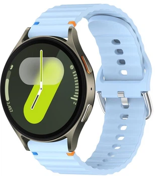 Ремінець BeCover Ribbed Straight 20mm для Samsung Galaxy Watch 7 40/44mm/7 FE/6/6 Classic/5/5 Pro/4/4 Classic/Watch 3 41mm Light Blue (BC_714847)