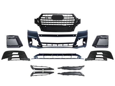 Бампер передний в сборе S-Line BLACK для Audi Q7 4M 2015-2019 для Audi Q7 4M 2015-2024 (9427)