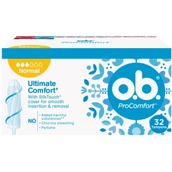 Тампоны o.b. ProComfort Normal 32 шт. (3574661017808/3574661329871/3574661899992)