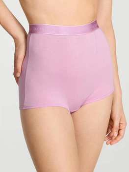 Женские трусики шорты Victoria’s Secret (265179746575) Logo Cotton High-Waist Boyshort XXL бузковые