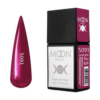 Гель-лак MOON FULL Amazing Color Gel polish №5091 вишневий, 12 мл