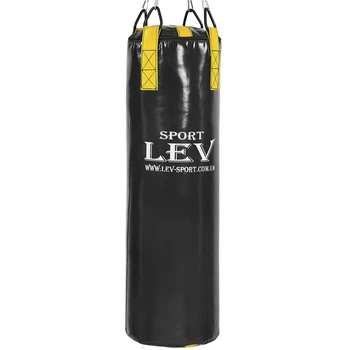 Мешок боксерский Цилиндр 35кг d-28см h-100см Тент ветошь LEV черный LV-2801