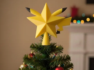 Верхівка на ялинку зірка у стилі покемона Pikachu. Aivory