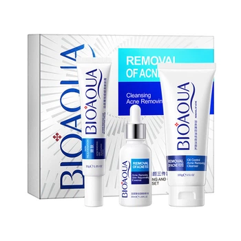 Набор от акне для проблемной кожи Bioaqua Removal of Acne набор 3в1, пенка, сыворотка, крем