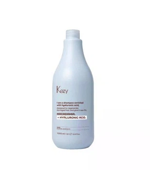 Шампунь Kezy Macadamia Plus з гіалуроновою кислотою для реструктуризації волосся, 1000 мл