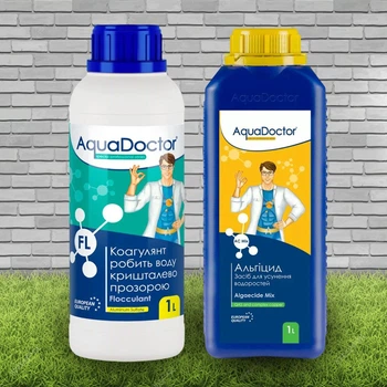 Набор химии AquaDoctor для прозрачности воды 2 в 1 альгицид+коагулянт