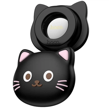Брелок Hoco E91D Tiger Anti-Lost розумний GPS-трекер 230 мАг Bluetooth для iPhone/iPad для домашніх тварин у комплекті з кріпленням Чорний