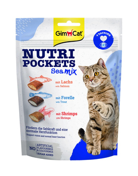 Лакомства GimCat Nutri Pockets Sea Mix для кошек, 150 г
