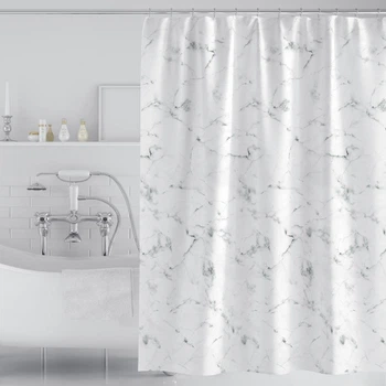 Тканевая шторка для ванной и душа под мрамор Marble 180x200 см
