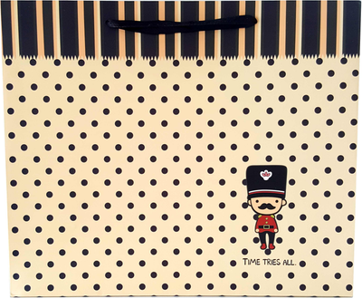 Zestaw torebek prezentowych Jupiter matowa w kropki 26 x 31 x 4 cm 12 szt (5907489003582)