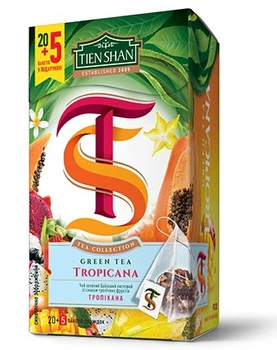 Чай зелений Тропiчнi фрукти(пiрамiдка),25х2г TienShan