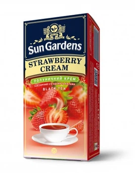 Чай чорний Strawberry Cream (ф/пак), 25х1.7гSun Gardens