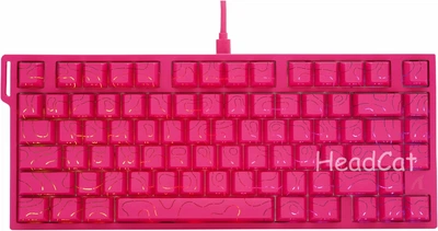 Ігрова Клавіатура ATTACK SHARK R82 HE Pink contour Магнітні світчі. Дротова 8000Hz/s. RGB Підсвічування, 80 keys, Switch 0.005mm. Rapid Trigger