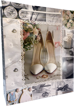 Zestaw torebek prezentowych Jupiter Ślub 40 x 32 x 2.5 cm 12 szt (5907489008785)