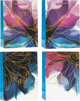 Zestaw torebek prezentowych Rozette Lux w złocenie 26 x 32 x 10 cm 12 szt (5907354101320)