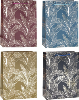 Zestaw torebek prezentowych Rozette Lux Graficzny 34 x 26 x 4.7 cm 12 szt (5907354122677)