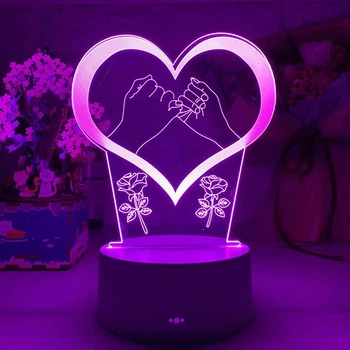 LED ночник на батарейках и USB