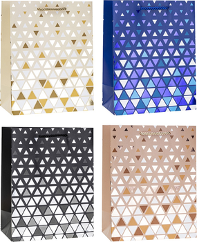 Zestaw torebek prezentowych Rozette Lux Graficzny 32 x 26 x 3.7 cm 12 szt (5907354123711)