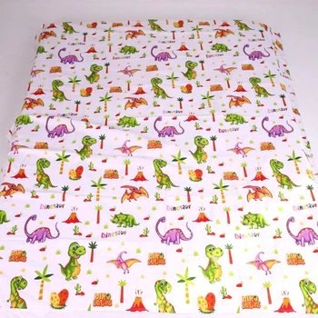 Простынь на резинке Бязь DINO FRIENDS 80*190 высота 25 см