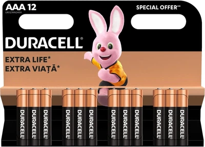 Лужні батареї Duracell AAA (LR03) MN2400 12 шт large pack (5000394203389)