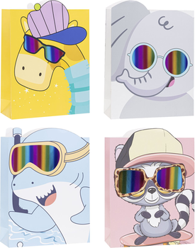 Zestaw torebek prezentowych Rozette Lux ze wzorem dziecięcym 34 x 26 x 4.7 cm 12 szt (5907354139880)