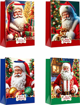 Zestaw torebek prezentowych W&K mix wzorów 42 x 30 x 3.3 cm 12 szt (5906168464317)