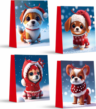 Zestaw torebek prezentowych W&K mix wzorów 40.5 x 31 x 4 cm 12 szt (5906168464348)