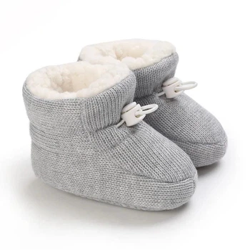 Дитячі теплі пінетки "Warm Paws" для малюків (довжина устілки 13,5 см) (18-24 місяців) сірий (KS1033)