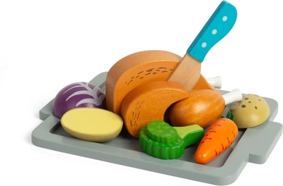 Zestaw do zabawy Bigjigs Toys do pieczenia obiadu 12 elementów 37043 (0691621850435)